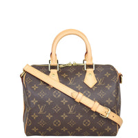 Louis Vuitton Speedy 25 Bandouliere Monogram Front with Strap