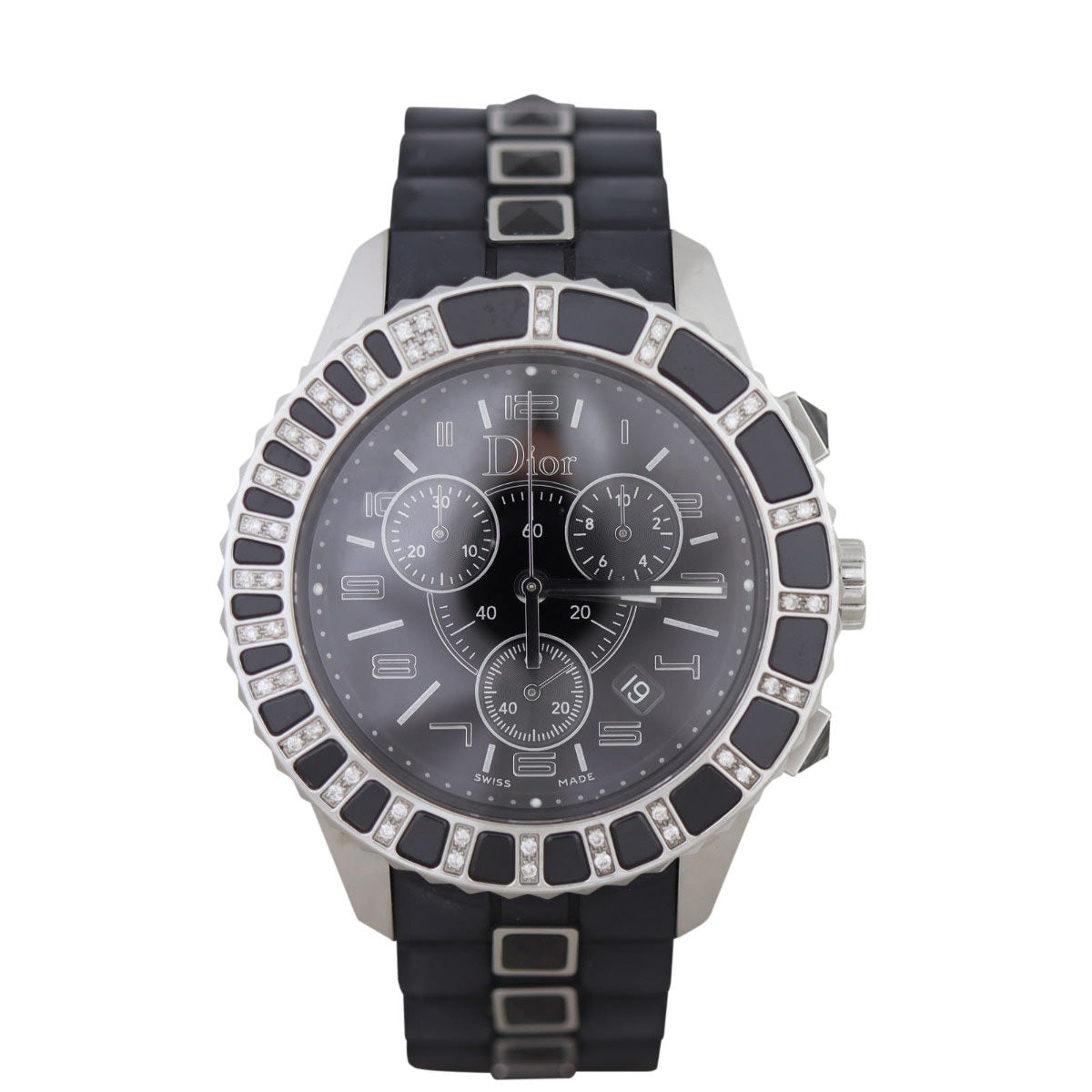 Dior Christal Watch (black) Front with Strap