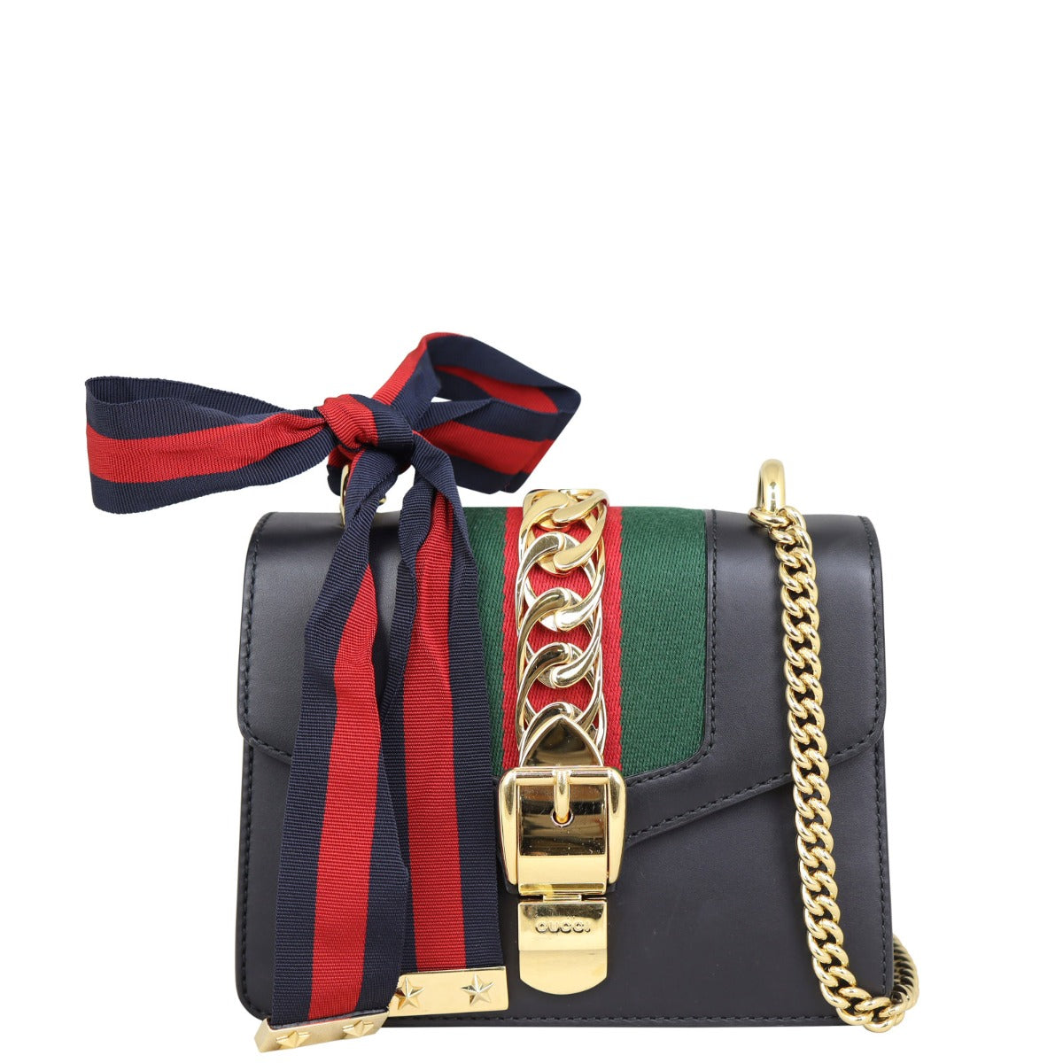 Gucci Sylvie Mini Chain Bag Front with Strap