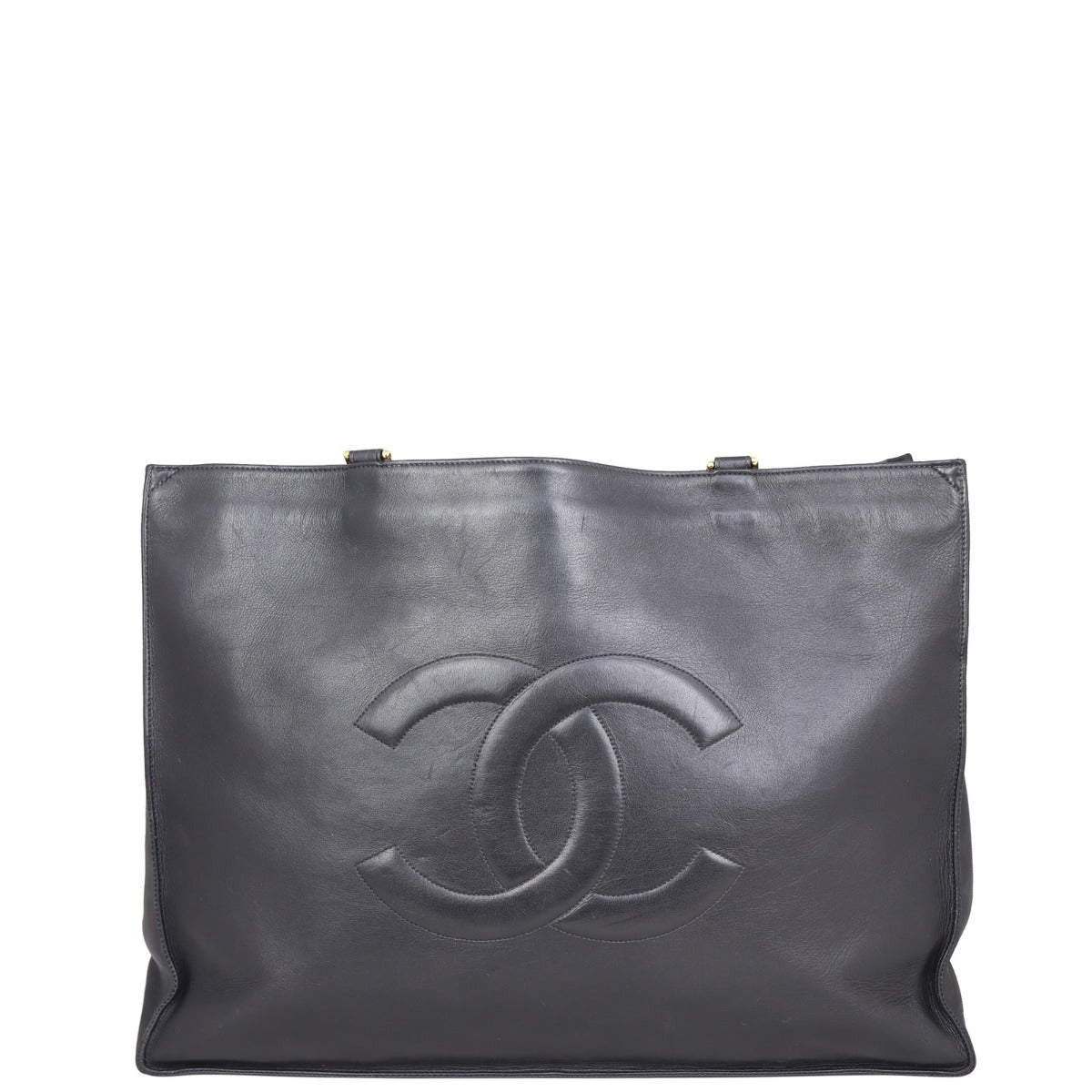 Chanel Vintage CC Jumbo XL Chain Shoulder Bag Front