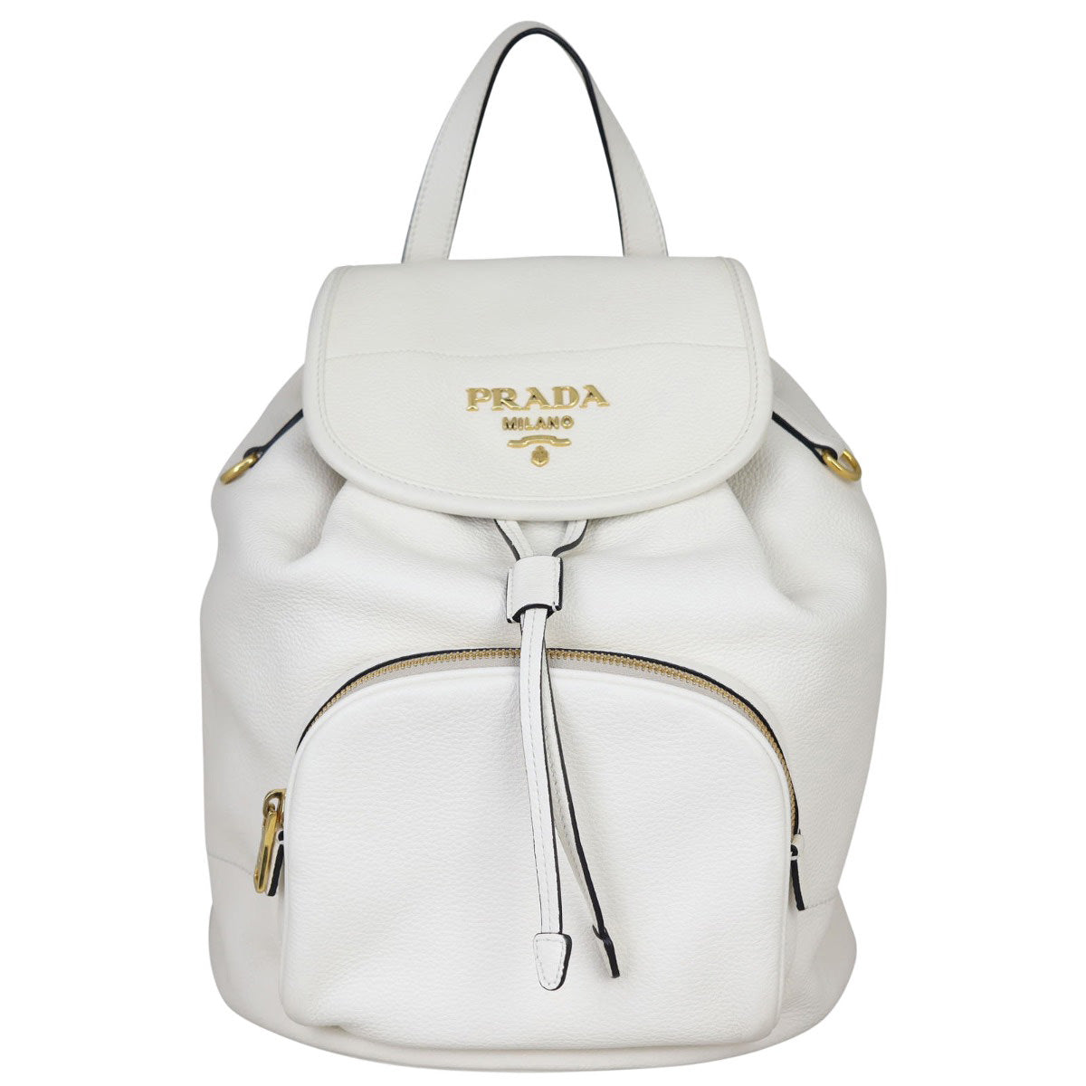 Prada Vitello Daino Convertible Strap Backpack Front