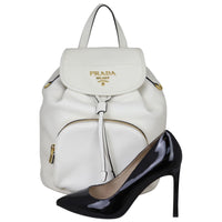 Prada Vitello Daino Convertible Strap Backpack Shoe