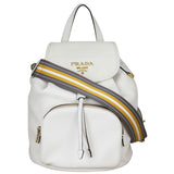 Prada Vitello Daino Convertible Strap Backpack Fron with Strap