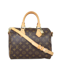 Louis Vuitton Speedy 25 Bandouliere Monogram Front with Strap