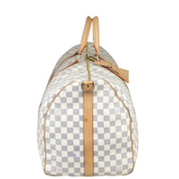 Louis Vuitton Keepall 55 Bandouliere Damier Azur Side