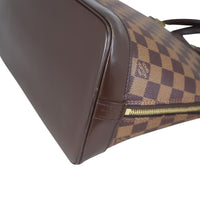Louis Vuitton Alma PM Damier Ebene Corner Closeup