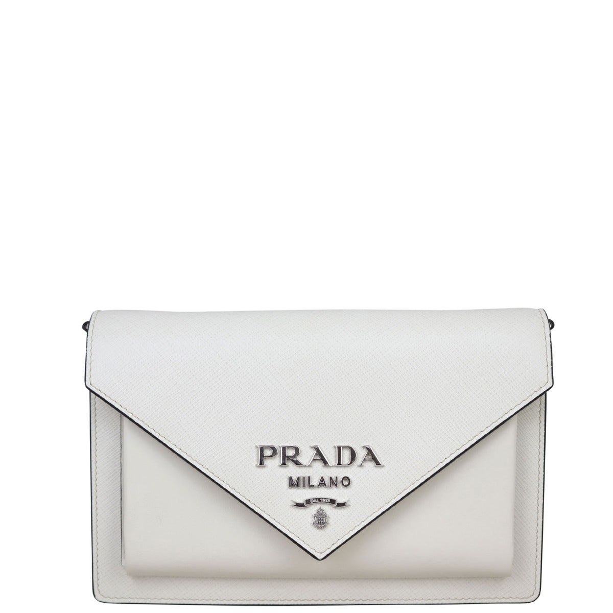 Prada Saffiano Mini Envelope Bag Front