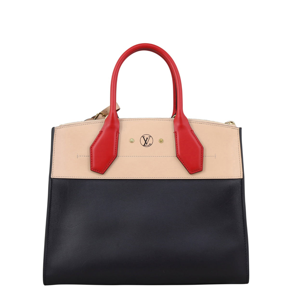 Louis Vuitton City Steamer MM (black, beige and red) Back