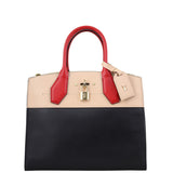 Louis Vuitton City Steamer MM (black, beige and red) Front