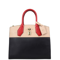 Louis Vuitton City Steamer MM (black, beige and red) Front