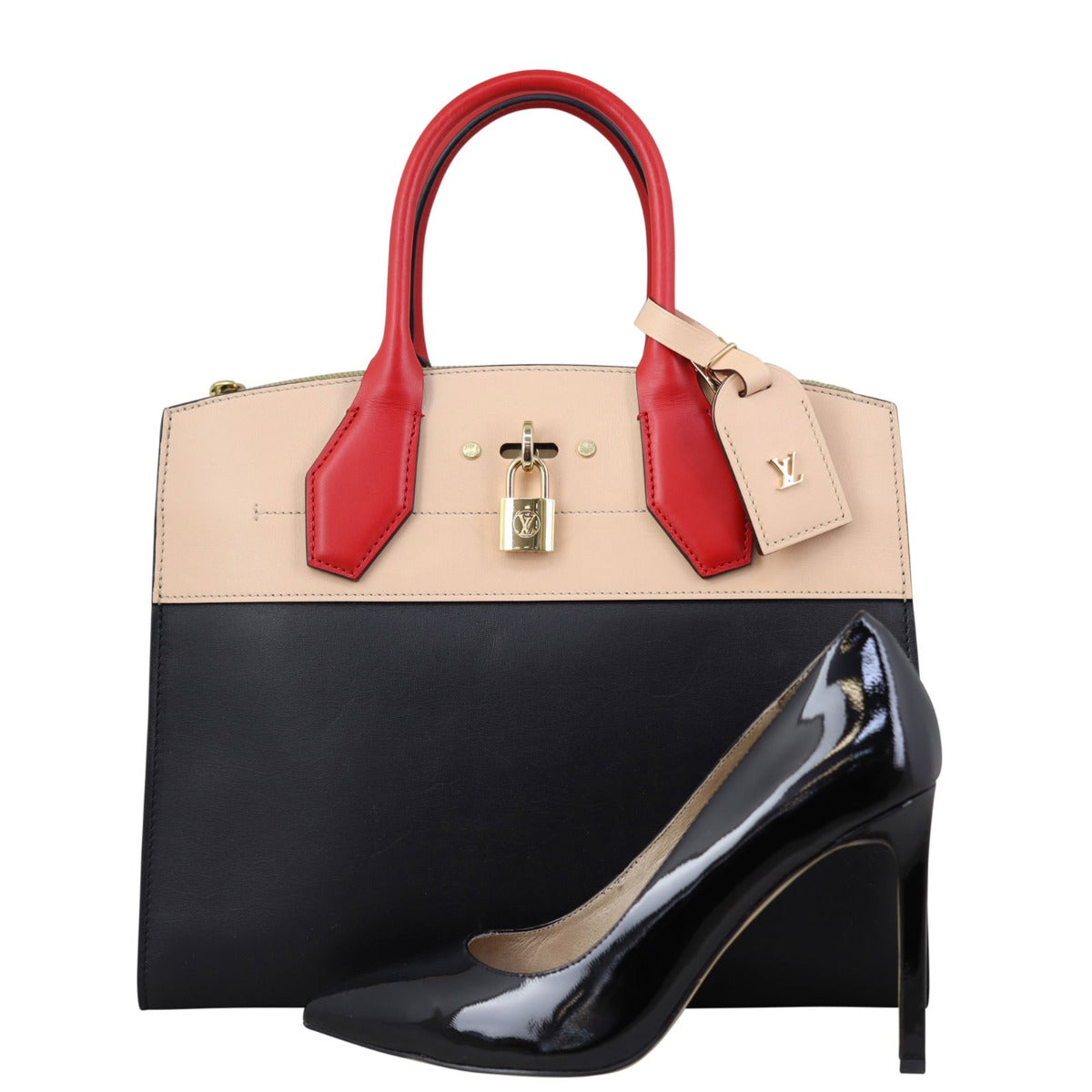 Louis Vuitton City Steamer MM (black, beige and red) Shoe