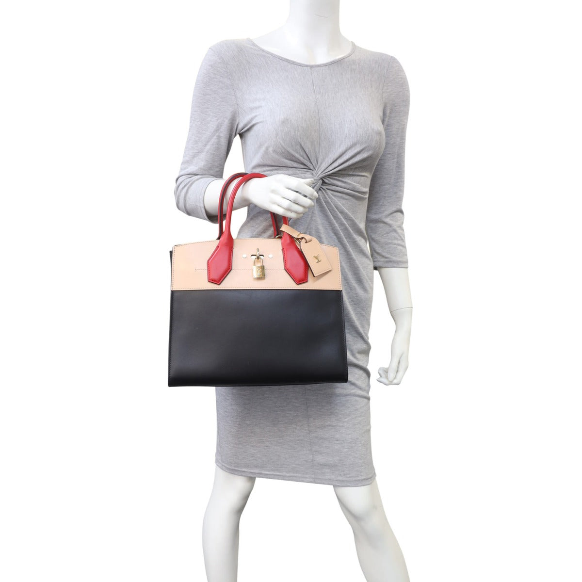 Louis Vuitton City Steamer MM (black, beige and red) Mannequin