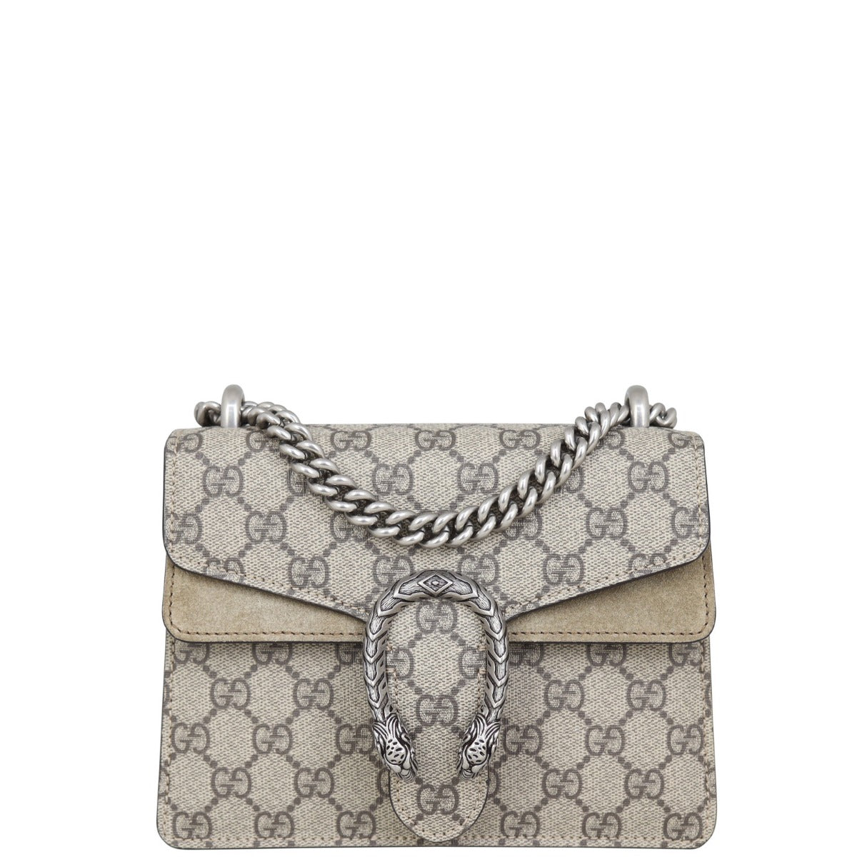 Gucci Dionysus GG Supreme Mini Shoulder Bag Front with Strap