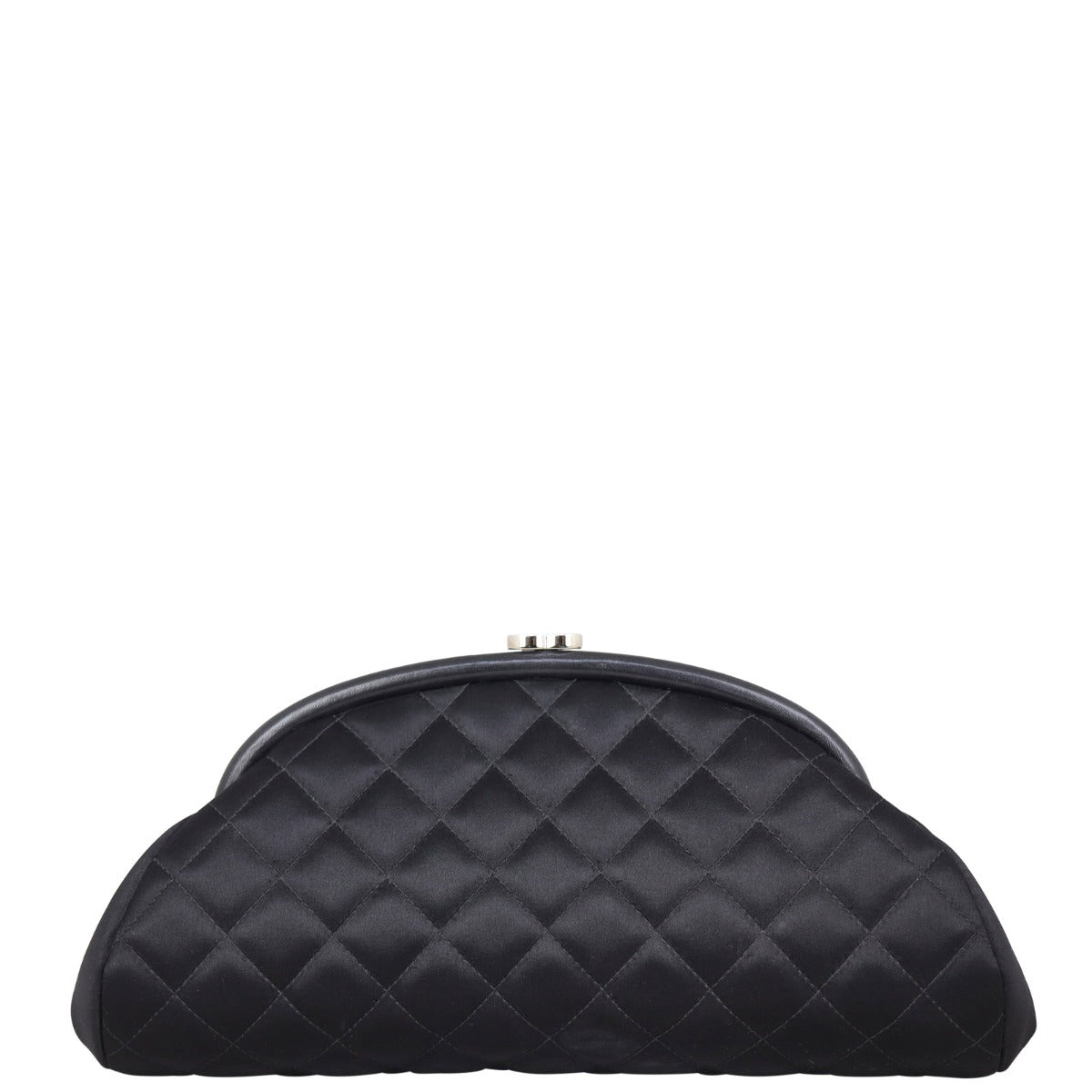 Chanel Satin Timeless Kisslock Clutch back