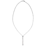 Tiffany & Co Platinum and Diamond Grace Drop Pendant Back