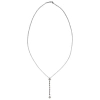 Tiffany & Co Platinum and Diamond Grace Drop Pendant Back