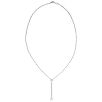 Tiffany & Co Platinum and Diamond Grace Drop Pendant Front