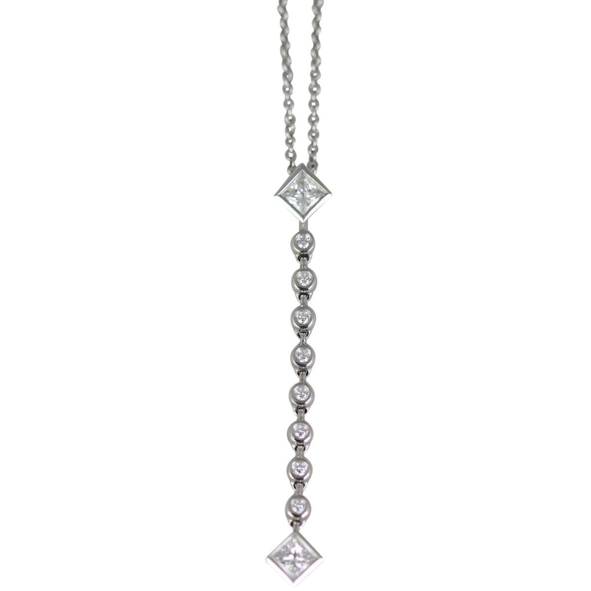 Tiffany & Co Platinum and Diamond Grace Drop Pendant Pendant