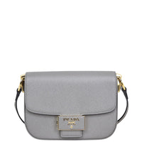 Prada Saffiano Embleme Shoulder Bag Front