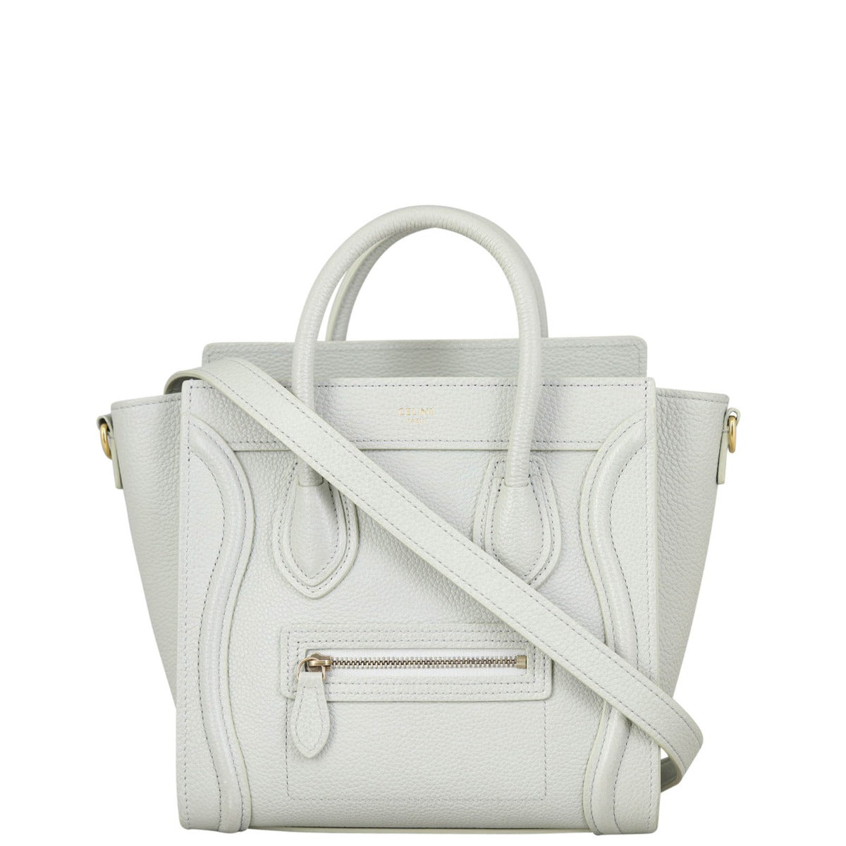 Celine Nano Luggage Tote Front with Strap