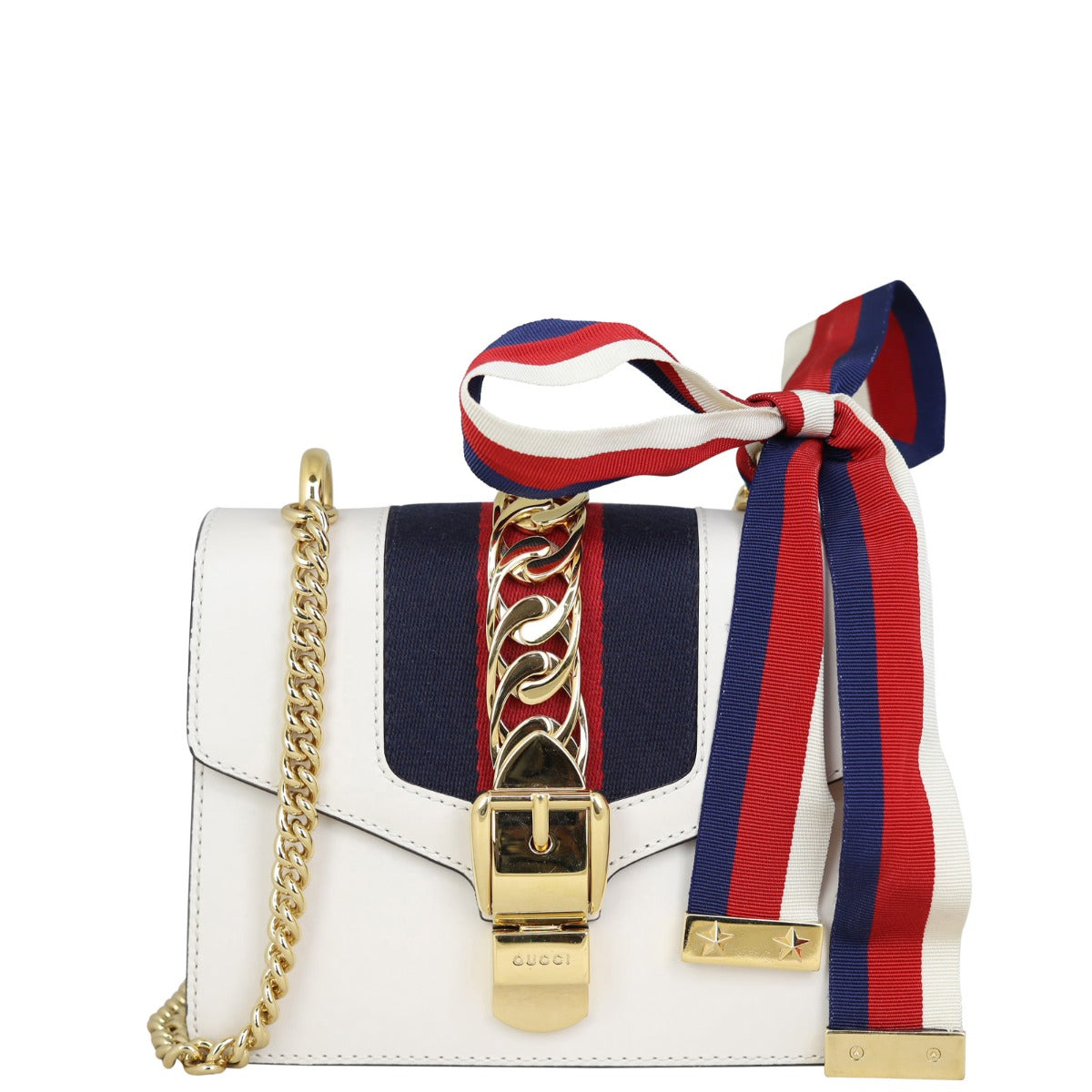 Gucci Sylvie Mini Chain Bag Front with Strap