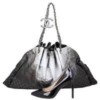 Chanel Melrose Degrade Cabas Tote Patent Shoe