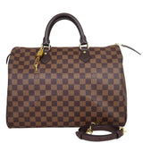 Louis Vuitton Speedy 35 Damier Ebene Front with Strap