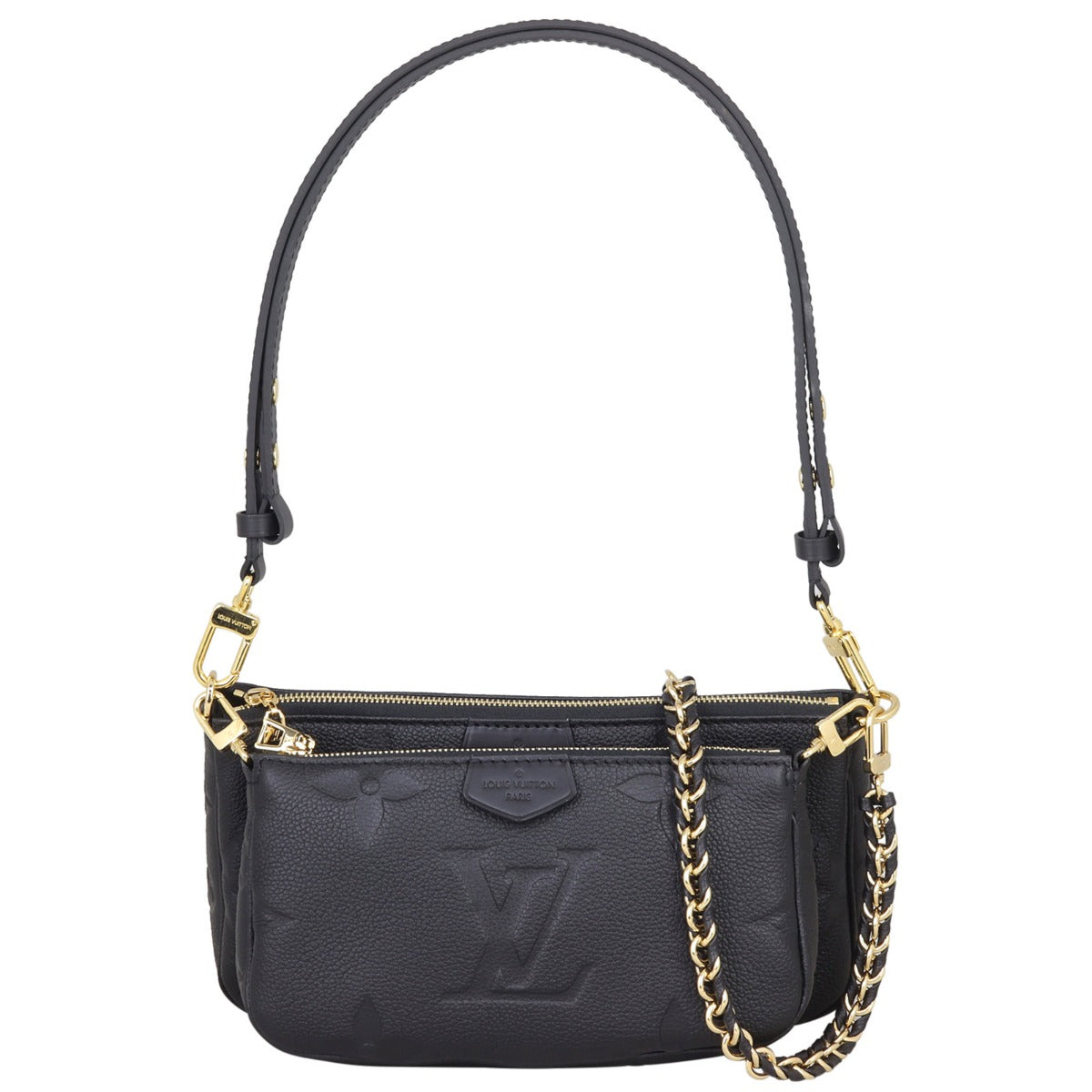 Louis Vuitton Multi Pochette Accessoires Monogram Empreinte Front with Strap