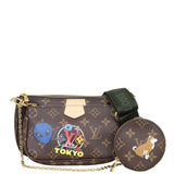 Louis Vuitton Multi Pochette Accessoires World Tour Monogram Front with Components
