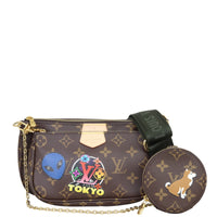 Louis Vuitton Multi Pochette Accessoires World Tour Monogram Front with Components
