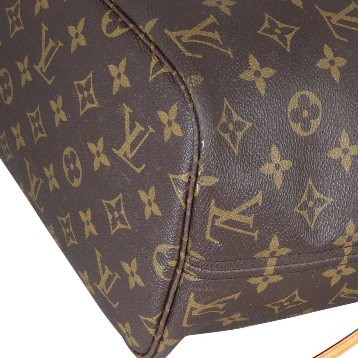 Louis Vuitton Neverfull MM Monogram Corner Closeup