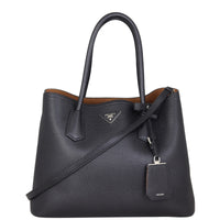 Prada Vitello Daino Double Bag Large Front with Strap