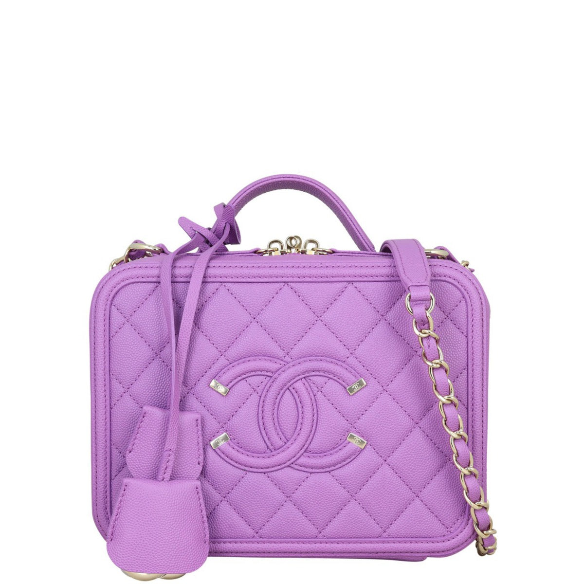 Chanel Filigree Vanity Medium Front with Strap