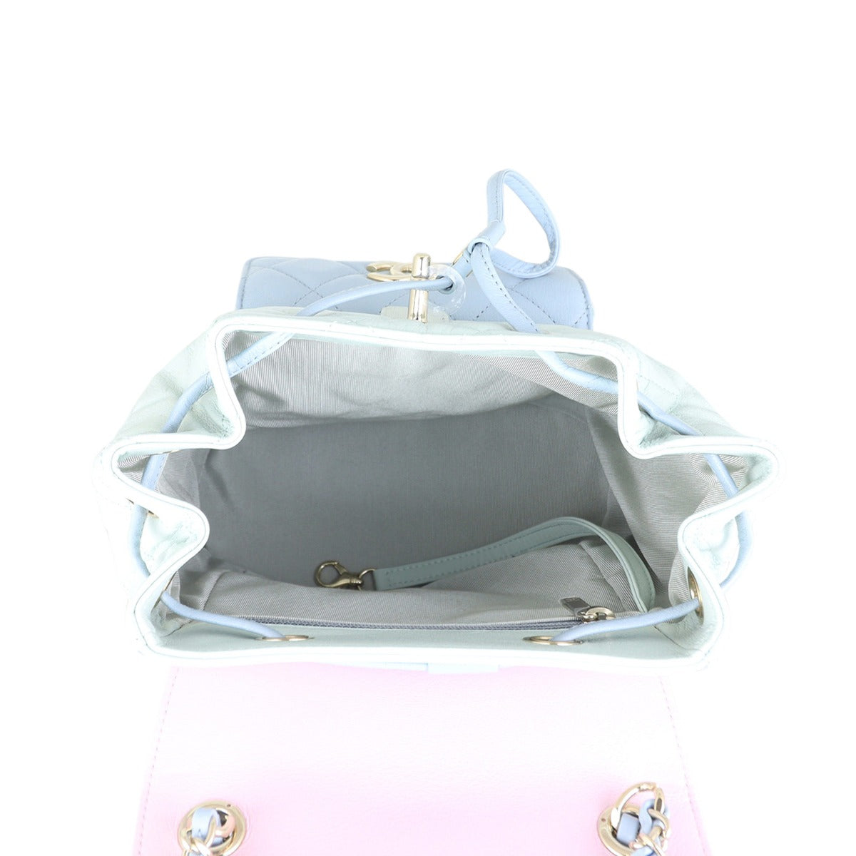 Chanel Duma Drawstring Backpack Interior