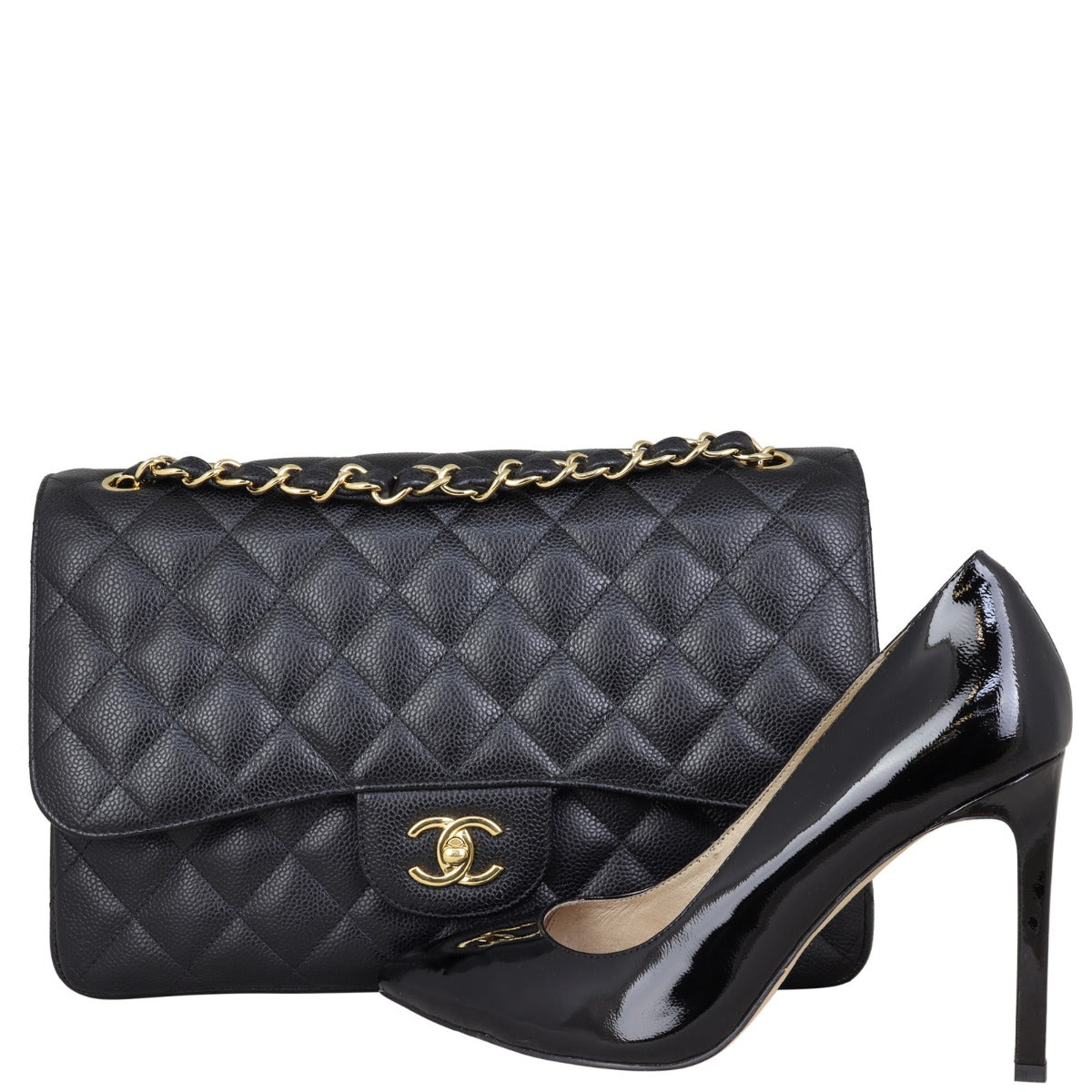 Chanel Classic Double Flap Jumbo Shoe