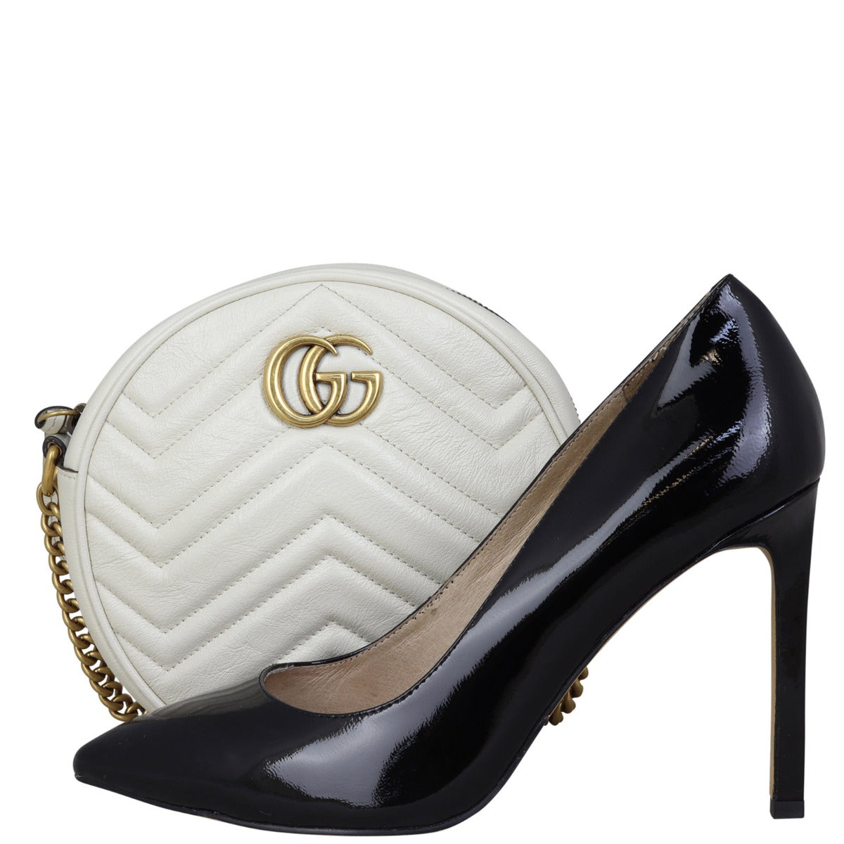 Gucci GG Marmont Round Chain Shoulder Bag Shoe