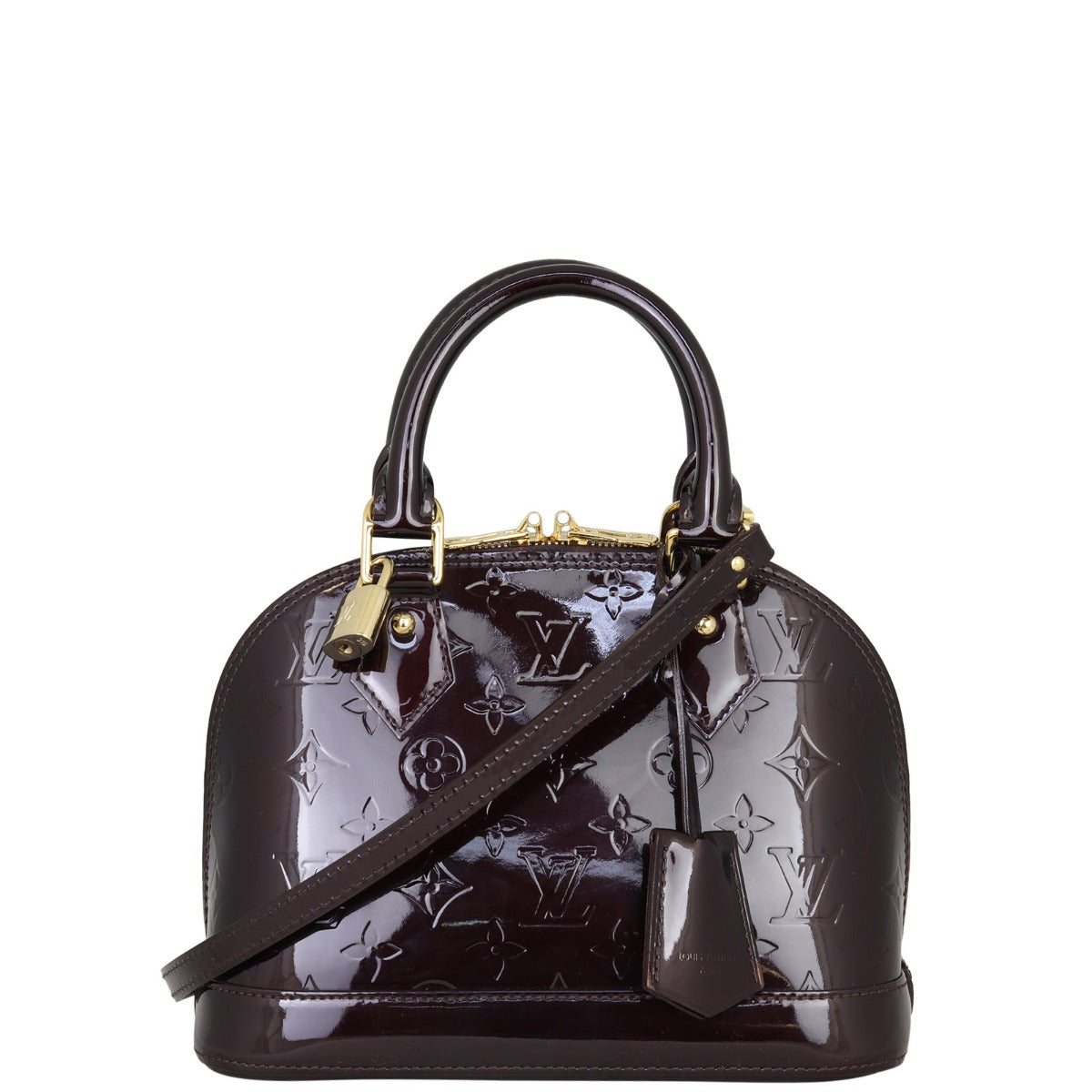 Louis Vuitton Alma BB Monogram Vernis Front with Strap