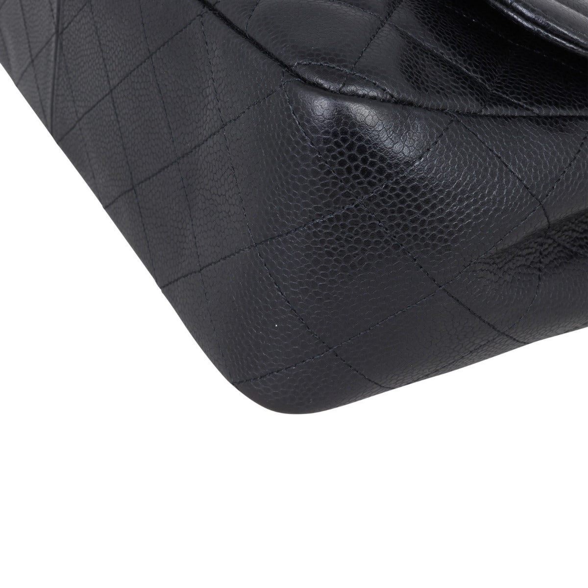 Chanel Classic Single Flap Jumbo Corner Closeup