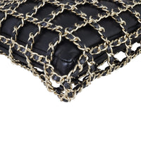 Chanel Lambskin Tote with Chain Corner Closeup