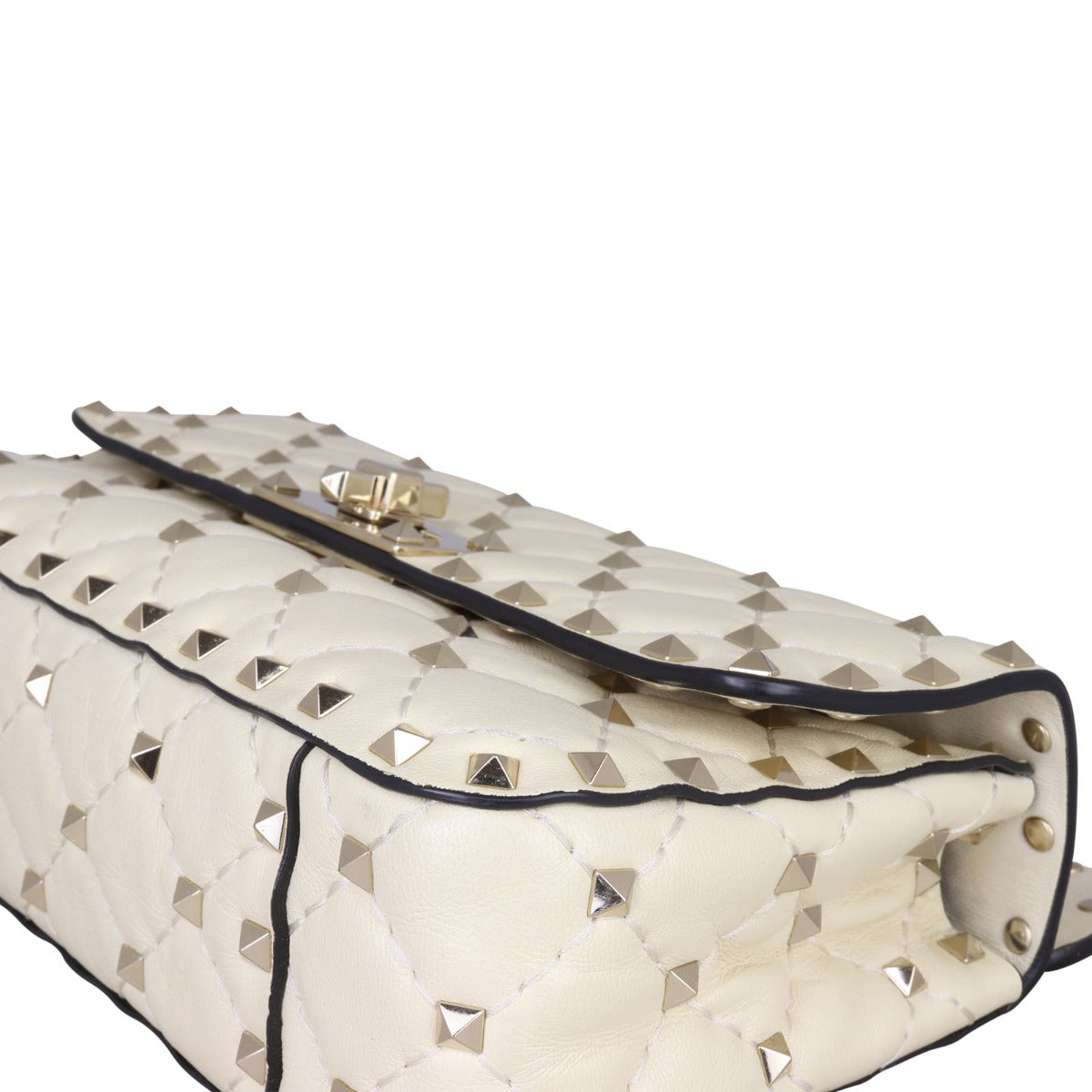 Valentino Rockstud Spike Small Shoulder Bag Corner Closeup