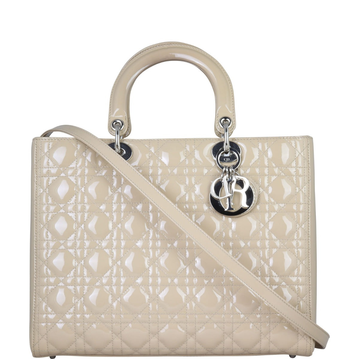 Dior Lady Dior Large Patent Front with Strap