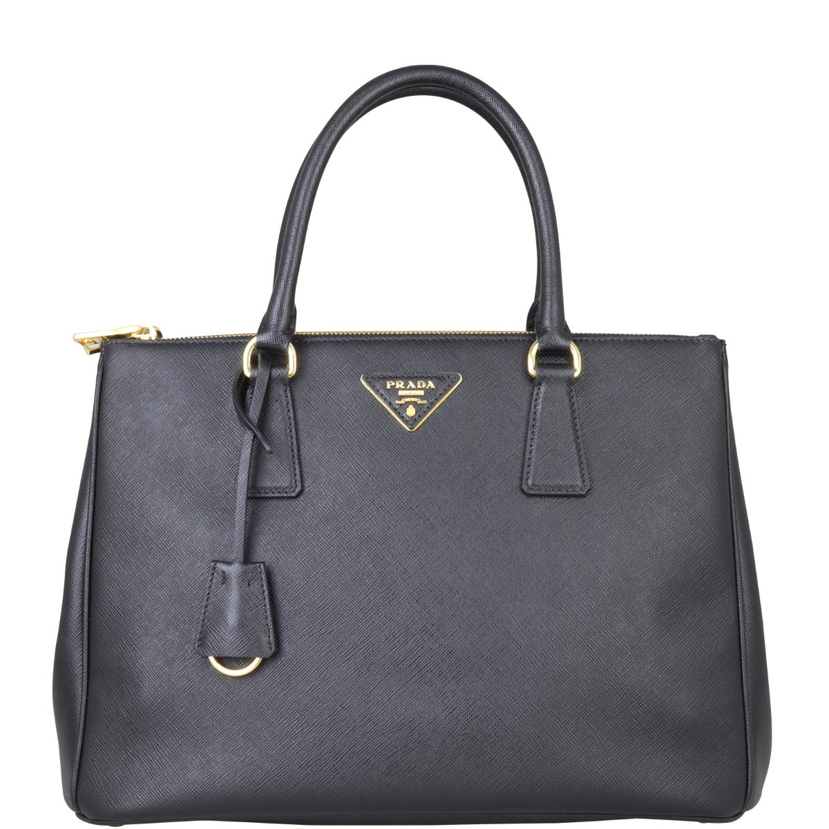 Prada Saffiano Lux Galleria Double Zip Tote Medium Front
