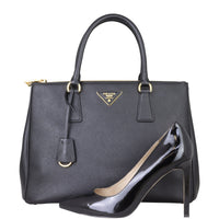 Prada Saffiano Lux Galleria Double Zip Tote Medium Shoe