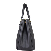 Prada Saffiano Lux Galleria Double Zip Tote Medium Side