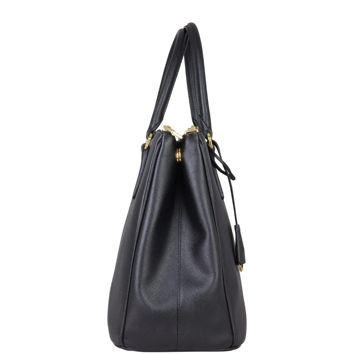 Prada Saffiano Lux Galleria Double Zip Tote Medium Side