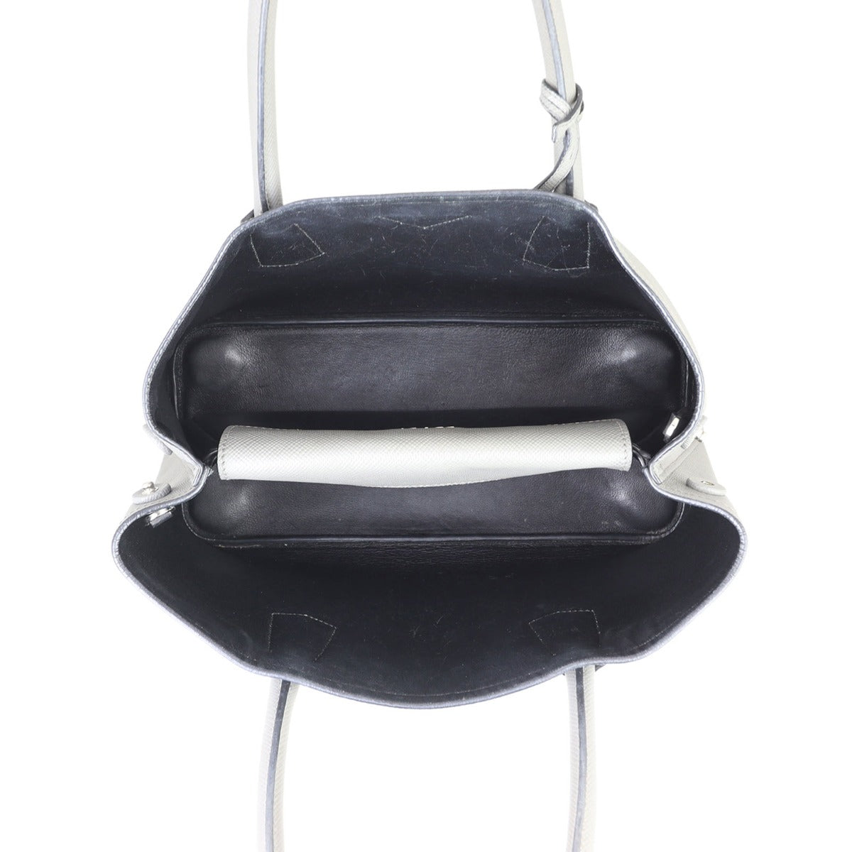 Prada Saffiano Cuir Double Bag Small Interior