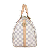 Louis Vuitton Speedy 30 Bandouliere Damier Azur Side