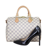 Louis Vuitton Speedy 30 Bandouliere Damier Azur Shoe