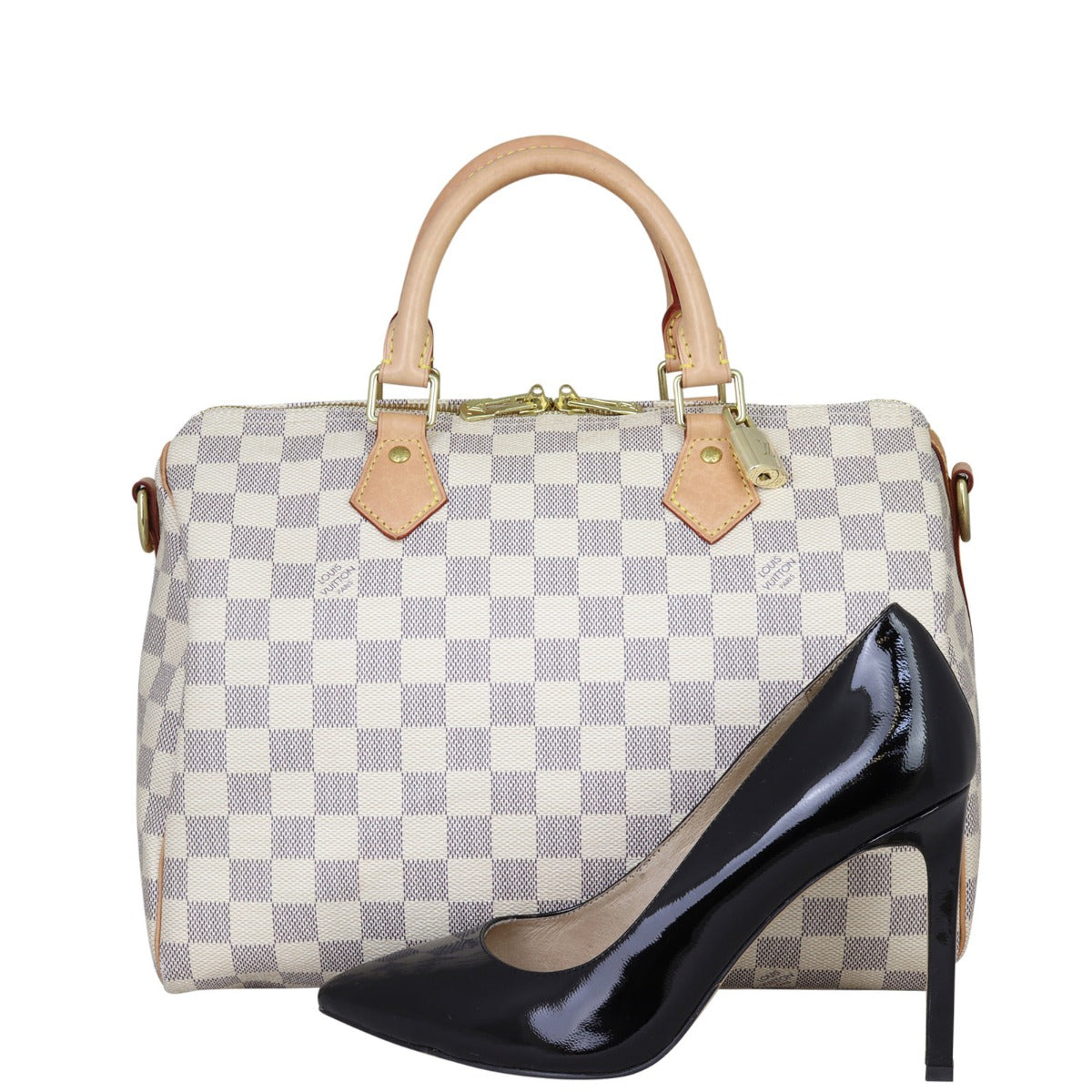 Louis Vuitton Speedy 30 Bandouliere Damier Azur Shoe