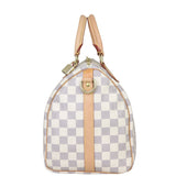 Louis Vuitton Speedy 30 Bandouliere Damier Azur Side